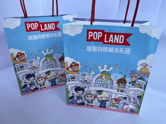 Sac de cadeau d'achats de luxe d'emballage de papier enduit d'art blanc imprimé de FSC